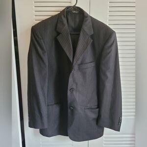 Black Pinstripe Blazer Size 40s/w32
